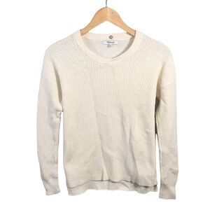 C11 Women’s MADEWELL Brand Trendy Knit Crew Neck Hi Low Sweater XS